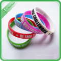 Bon bracelet en silicone debossed de prix pour la promotion